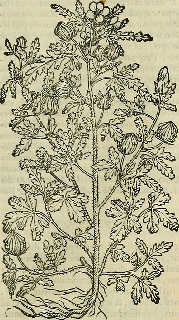 An illustration from Petri Andreae Matthioli Senensis serenissimi Principis Ferdinandi Archiducis Austriae & c., Medici, Commentarii secundo aucti : in libros sex Pedacii Dioscoridis Anazarbei de medica materia. Adiectis quàm plurimis plantarum, & animalium imaginibus quae in priore editione non habentur, eodem authore : his accessit eiusdem apologia adversus Amathum Lusitanum cum censura in eiusdem enarrationes, 1558, leaf 632