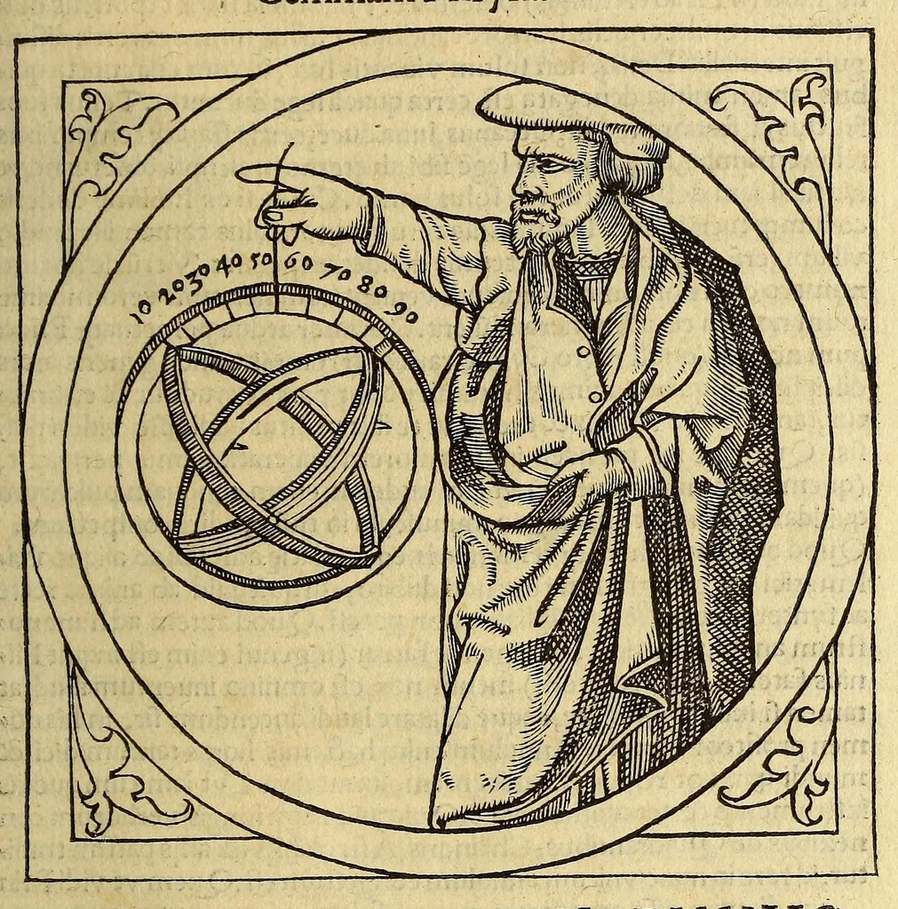 An illustration from Petri Apiani Cosmographia,, 1539, leaf 113