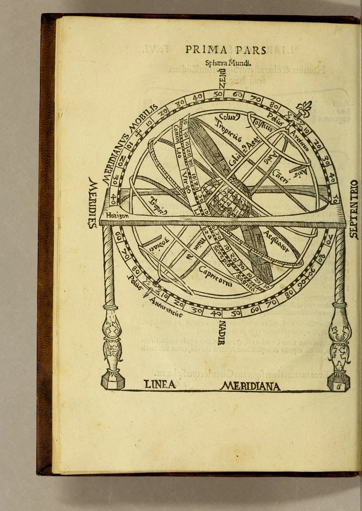 An illustration from Petri Apiani Cosmographia,, 1539, leaf 18