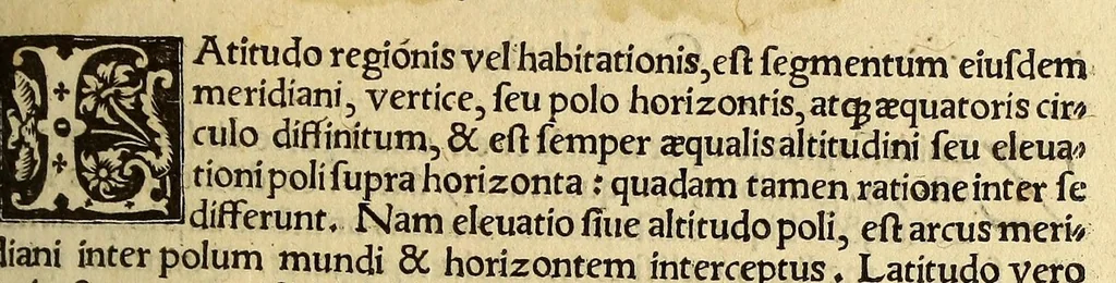 An illustration from Petri Apiani Cosmographia,, 1539, leaf 25