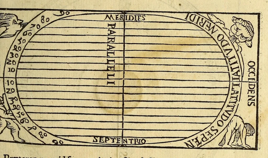 An illustration from Petri Apiani Cosmographia,, 1539, leaf 25