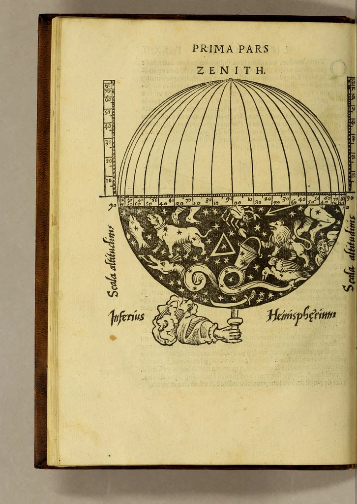 An illustration from Petri Apiani Cosmographia,, 1539, leaf 52