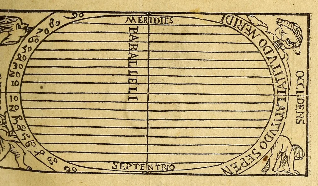 An illustration from Petri Apiani Cosmographia,, 1540, leaf 25