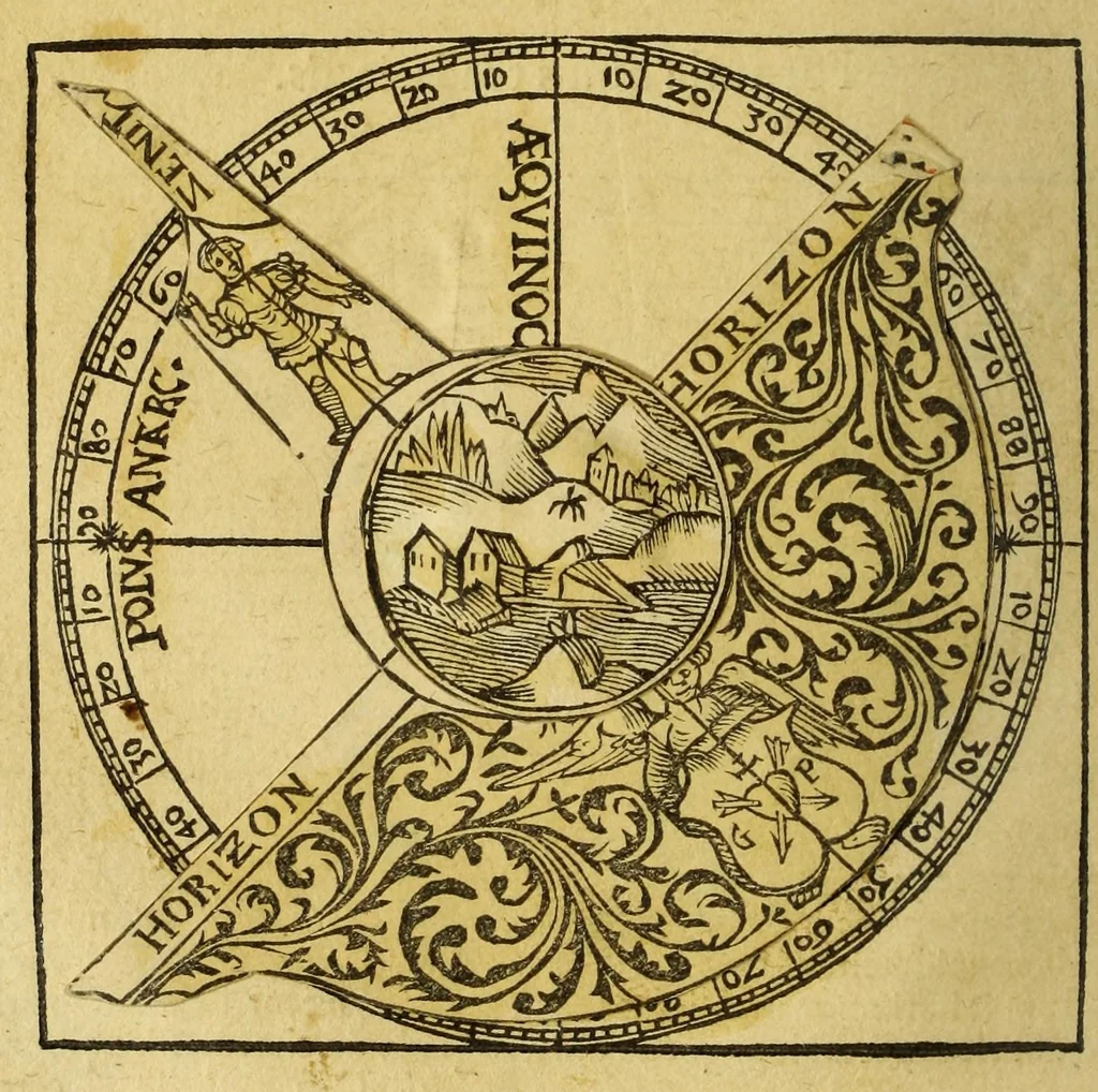 An illustration from Petri Apiani Cosmographia,, 1540, leaf 26