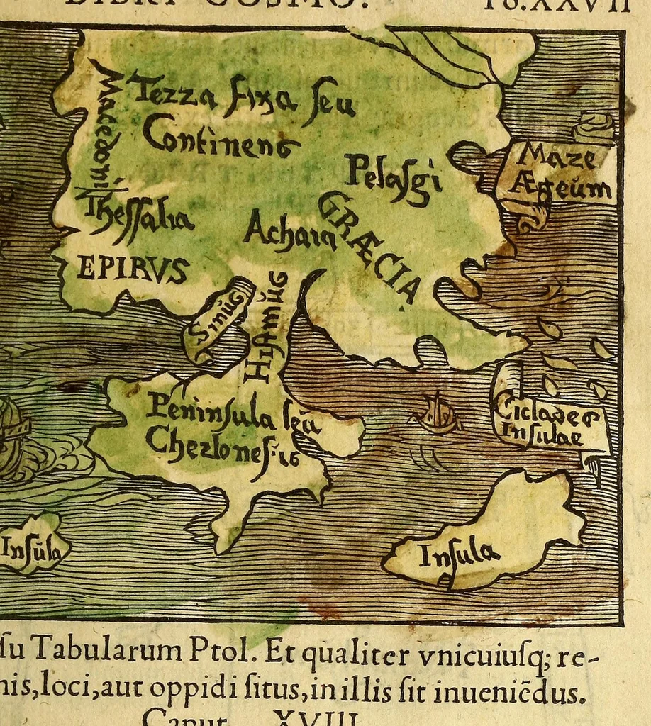 An illustration from Petri Apiani Cosmographia,, 1540, leaf 59