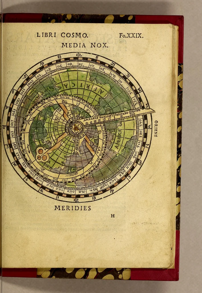 An illustration from Petri Apiani Cosmographia,, 1540, leaf 63