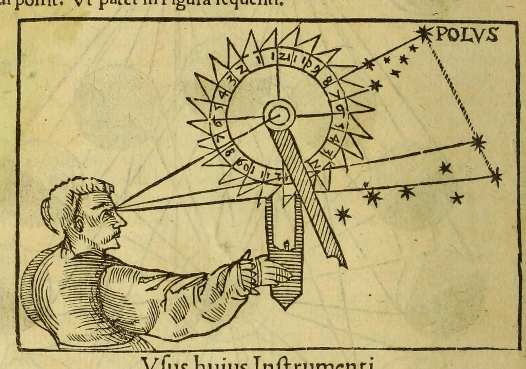 An illustration from Petri Apiani Cosmographia,, 1540, leaf 98