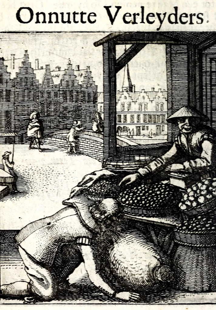An illustration from Petri Baardt Devgden-spoor in de on-devghden des werelts aff-gebeeldt : op den regel, wat kennr [sic] kan de werelt niet, die door der menschen herte siet?, 1645, leaf 330