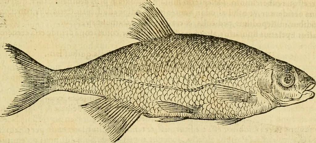 An illustration from Petri Bellonii Cenomani De aquatilibus, libri duo cum [epsilon, iota] conibus ad viuam ipsorum effigiem, quoad eius fieri potuit, expressis .., 1553, leaf 330