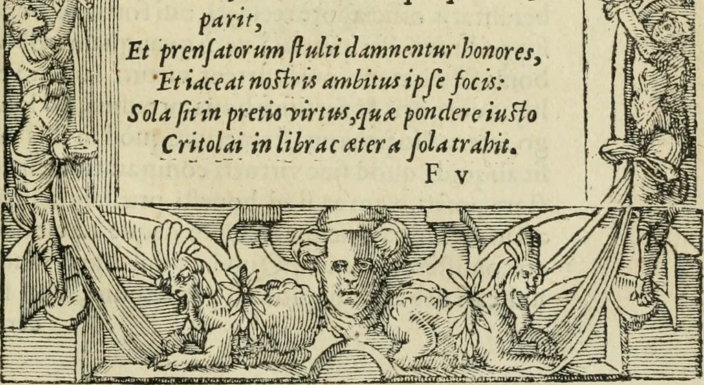 An illustration from Petri Costalii Pegma : cum narrationibus philosophicis, 1555, leaf 110
