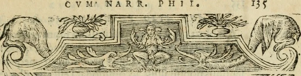 An illustration from Petri Costalii Pegma : cum narrationibus philosophicis, 1555, leaf 156