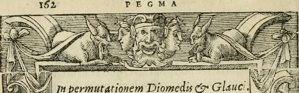 An illustration from Petri Costalii Pegma : cum narrationibus philosophicis, 1555, leaf 183