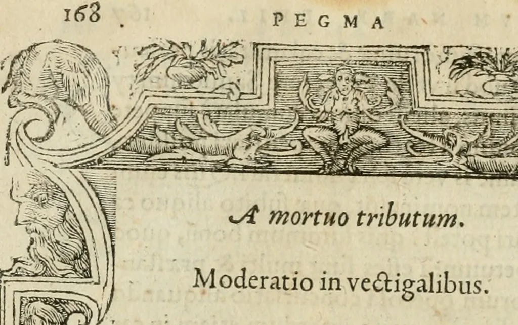 An illustration from Petri Costalii Pegma : cum narrationibus philosophicis, 1555, leaf 189