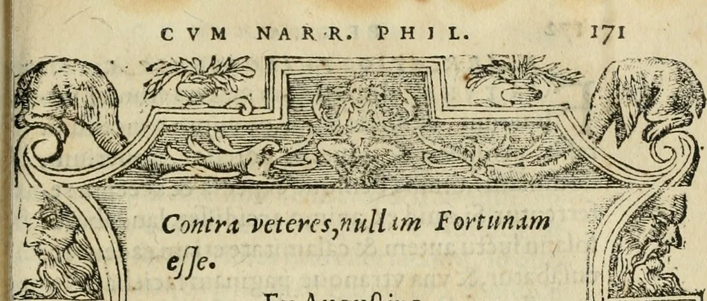 An illustration from Petri Costalii Pegma : cum narrationibus philosophicis, 1555, leaf 192
