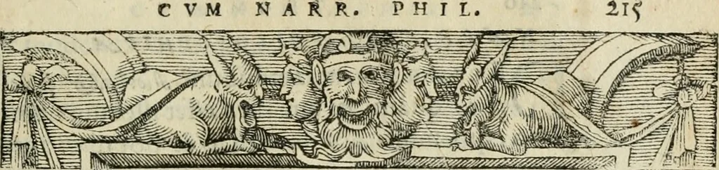 An illustration from Petri Costalii Pegma : cum narrationibus philosophicis, 1555, leaf 236