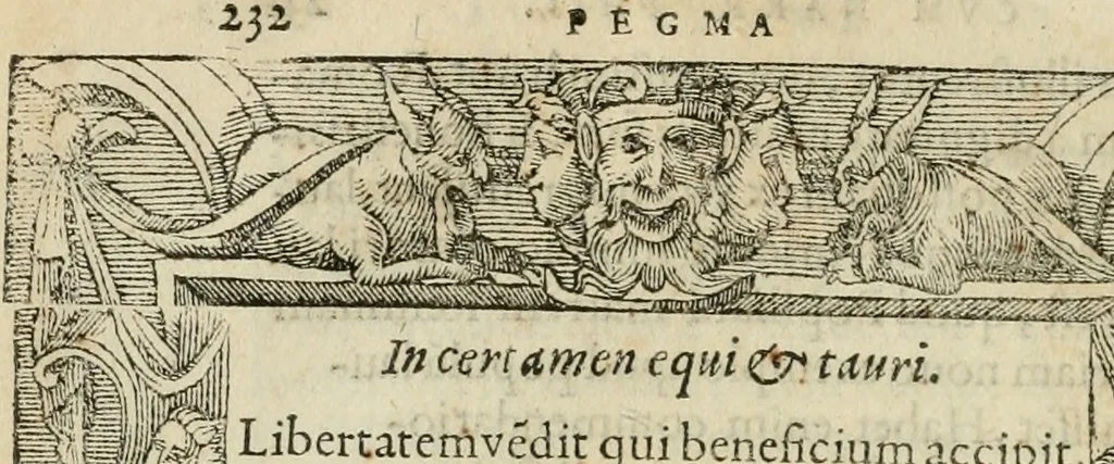 An illustration from Petri Costalii Pegma : cum narrationibus philosophicis, 1555, leaf 253
