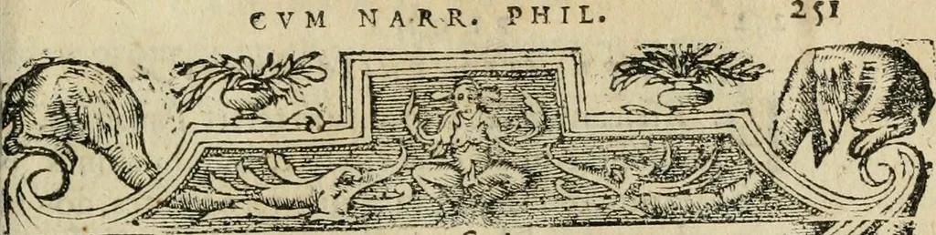 An illustration from Petri Costalii Pegma : cum narrationibus philosophicis, 1555, leaf 272