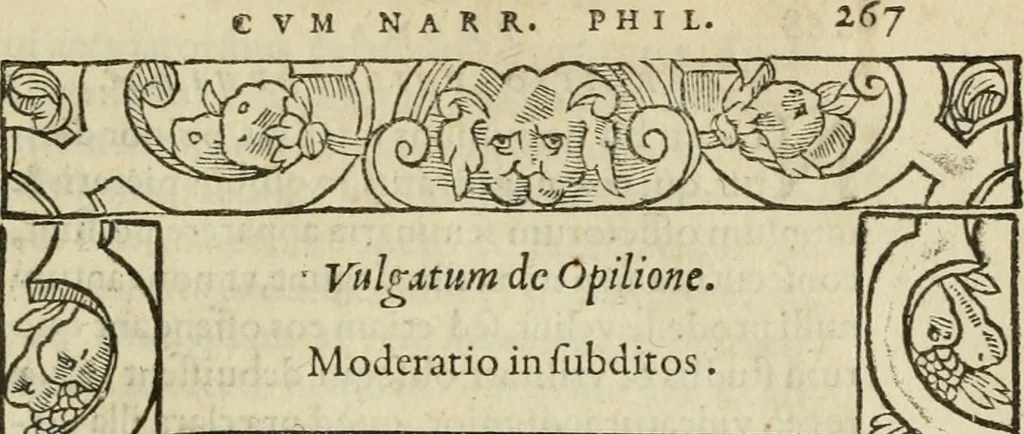 An illustration from Petri Costalii Pegma : cum narrationibus philosophicis, 1555, leaf 288