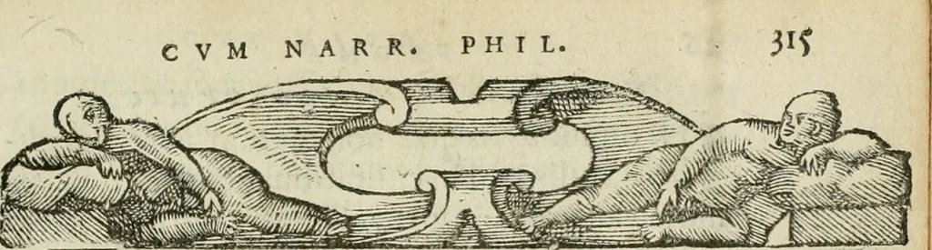An illustration from Petri Costalii Pegma : cum narrationibus philosophicis, 1555, leaf 336
