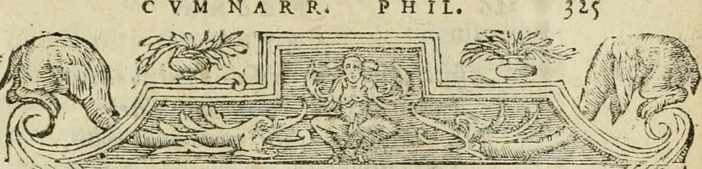 An illustration from Petri Costalii Pegma : cum narrationibus philosophicis, 1555, leaf 346