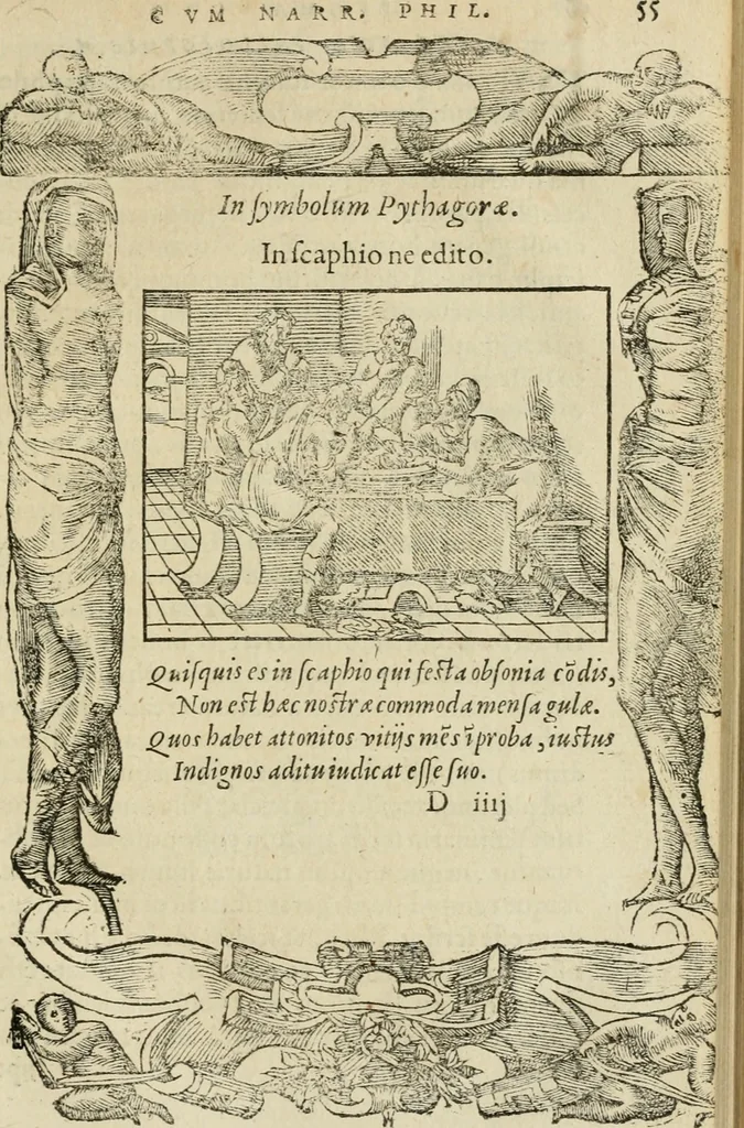 An illustration from Petri Costalii Pegma : cum narrationibus philosophicis, 1555, leaf 76