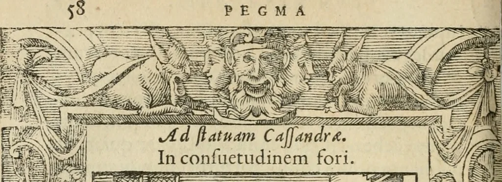 An illustration from Petri Costalii Pegma : cum narrationibus philosophicis, 1555, leaf 79