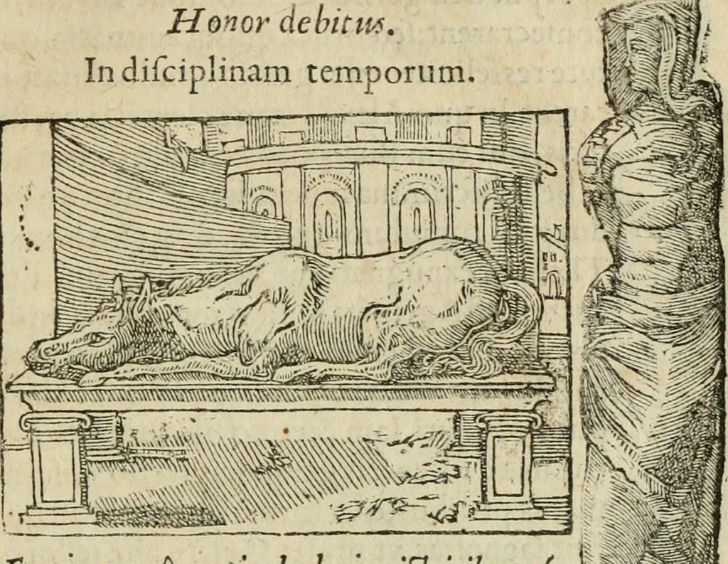 An illustration from Petri Costalii Pegma : cum narrationibus philosophicis, 1555, leaf 90