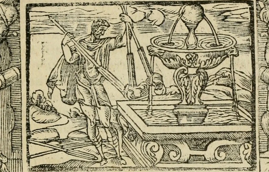 An illustration from Petri Costalii Pegma : cum narrationibus philosophicis, 1555, leaf 96
