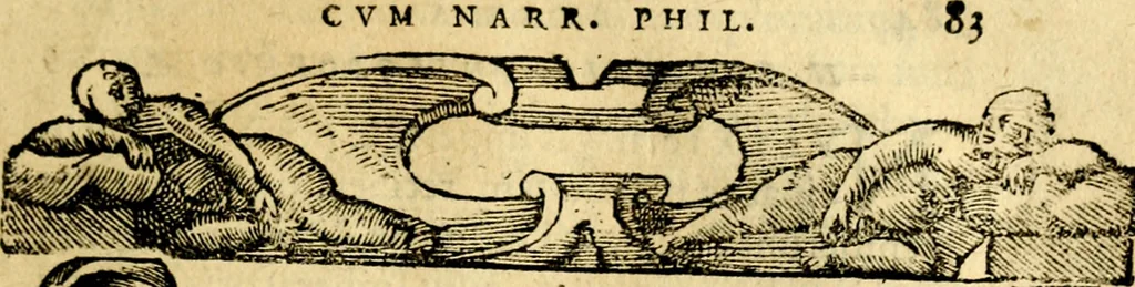 An illustration from Petri Costalij Pegma, : cum narrationibus philosophicis, 1555, leaf 104