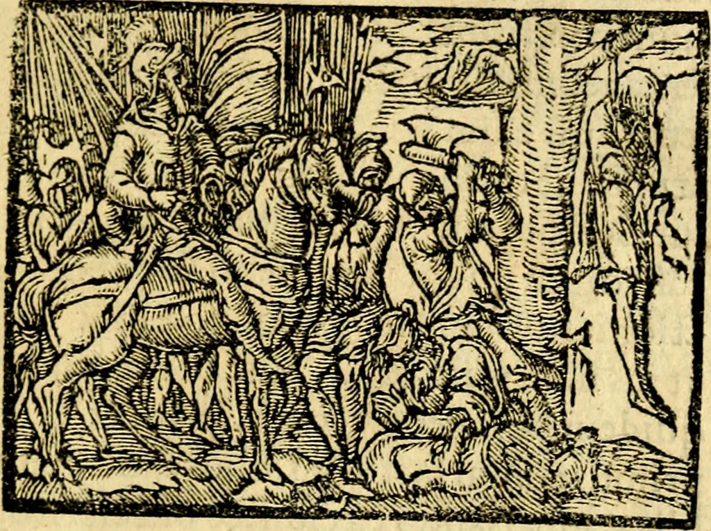 An illustration from Petri Costalij Pegma, : cum narrationibus philosophicis, 1555, leaf 104