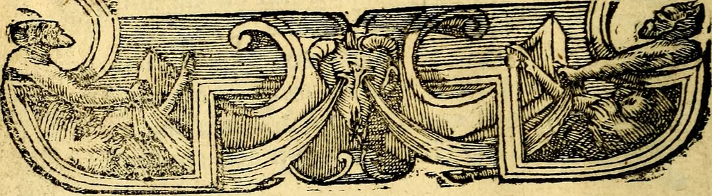 An illustration from Petri Costalij Pegma, : cum narrationibus philosophicis, 1555, leaf 107