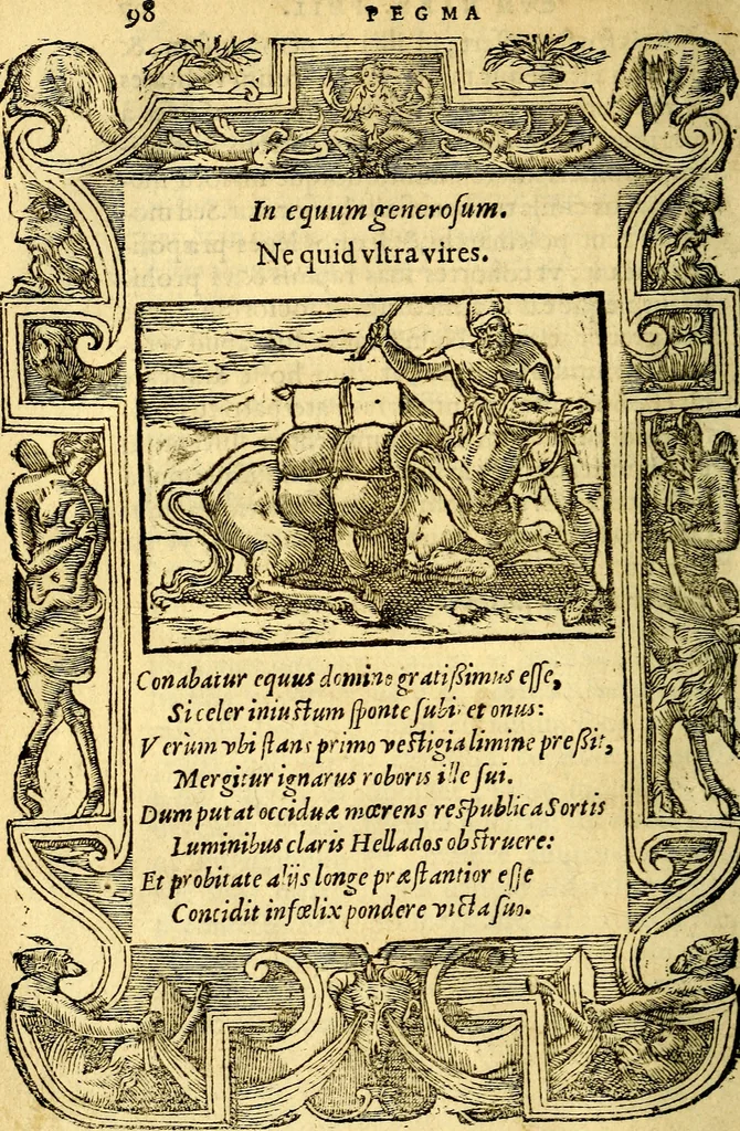 An illustration from Petri Costalij Pegma, : cum narrationibus philosophicis, 1555, leaf 119