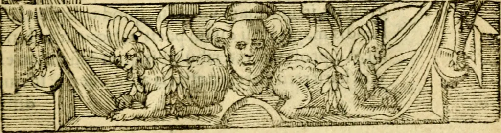 An illustration from Petri Costalij Pegma, : cum narrationibus philosophicis, 1555, leaf 12