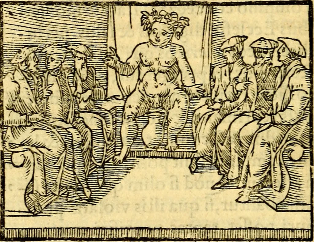 An illustration from Petri Costalij Pegma, : cum narrationibus philosophicis, 1555, leaf 123