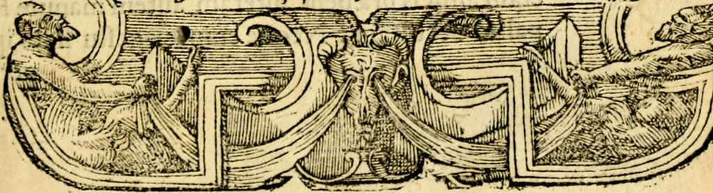 An illustration from Petri Costalij Pegma, : cum narrationibus philosophicis, 1555, leaf 140