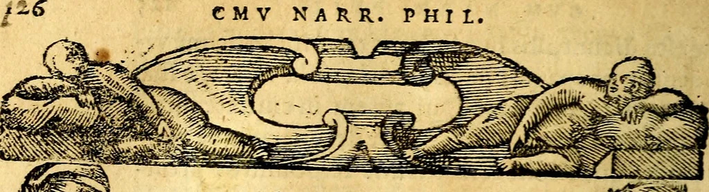 An illustration from Petri Costalij Pegma, : cum narrationibus philosophicis, 1555, leaf 147
