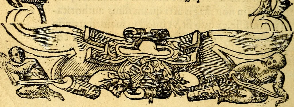 An illustration from Petri Costalij Pegma, : cum narrationibus philosophicis, 1555, leaf 147