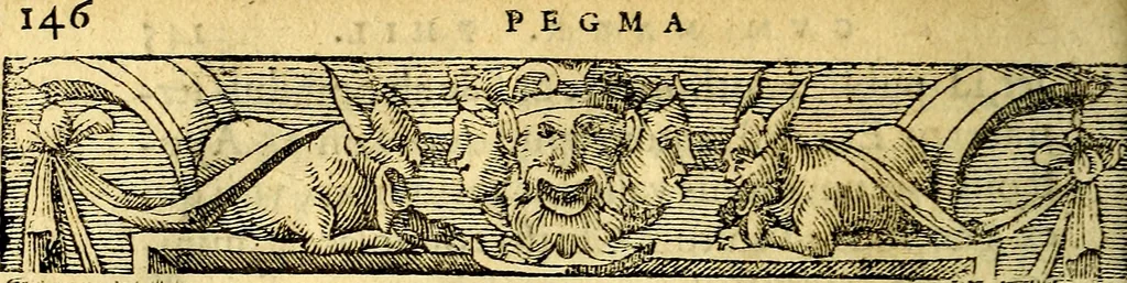 An illustration from Petri Costalij Pegma, : cum narrationibus philosophicis, 1555, leaf 167