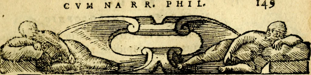 An illustration from Petri Costalij Pegma, : cum narrationibus philosophicis, 1555, leaf 170
