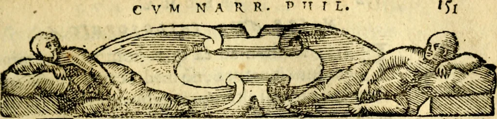 An illustration from Petri Costalij Pegma, : cum narrationibus philosophicis, 1555, leaf 172