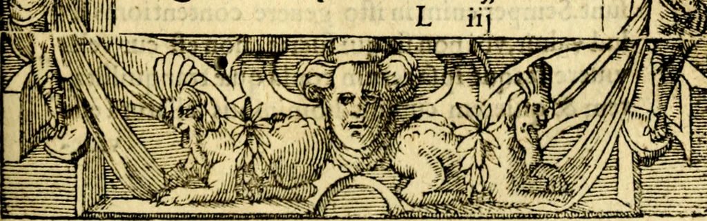An illustration from Petri Costalij Pegma, : cum narrationibus philosophicis, 1555, leaf 186