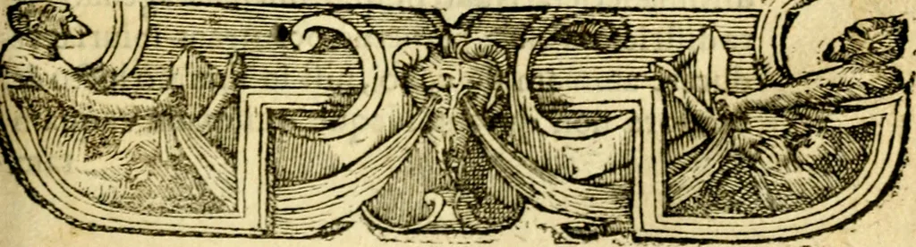 An illustration from Petri Costalij Pegma, : cum narrationibus philosophicis, 1555, leaf 218