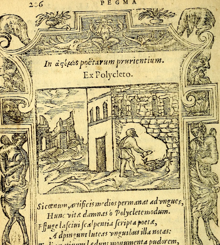An illustration from Petri Costalij Pegma, : cum narrationibus philosophicis, 1555, leaf 227
