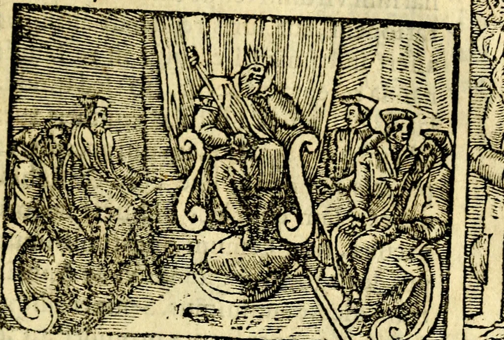 An illustration from Petri Costalij Pegma, : cum narrationibus philosophicis, 1555, leaf 230