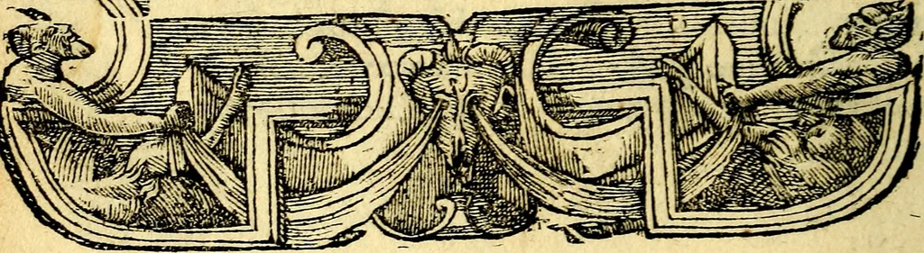 An illustration from Petri Costalij Pegma, : cum narrationibus philosophicis, 1555, leaf 233
