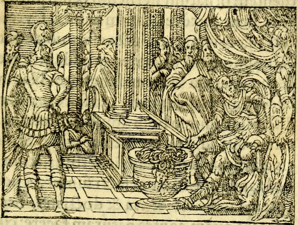 An illustration from Petri Costalij Pegma, : cum narrationibus philosophicis, 1555, leaf 240