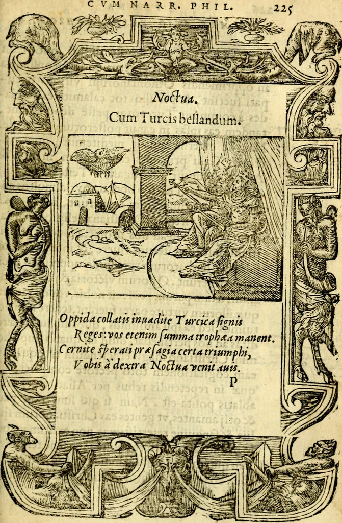 An illustration from Petri Costalij Pegma, : cum narrationibus philosophicis, 1555, leaf 246