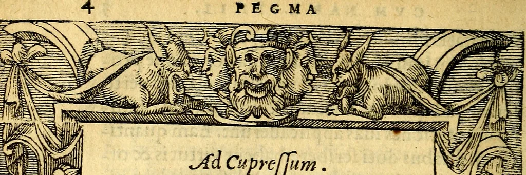 An illustration from Petri Costalij Pegma, : cum narrationibus philosophicis, 1555, leaf 25