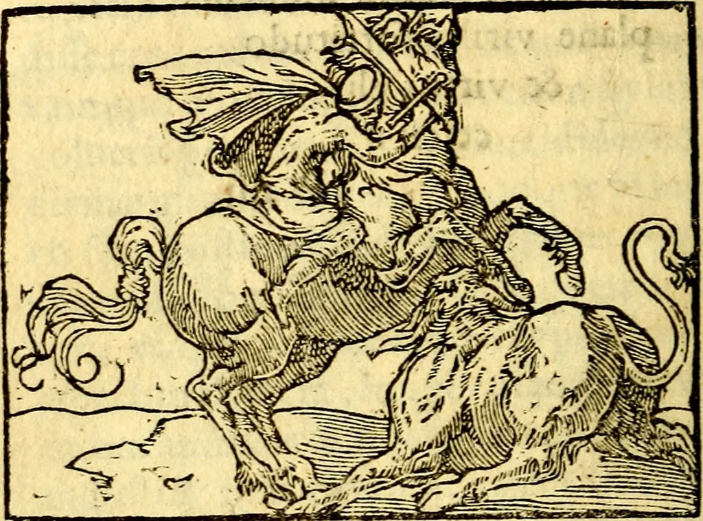 An illustration from Petri Costalij Pegma, : cum narrationibus philosophicis, 1555, leaf 253