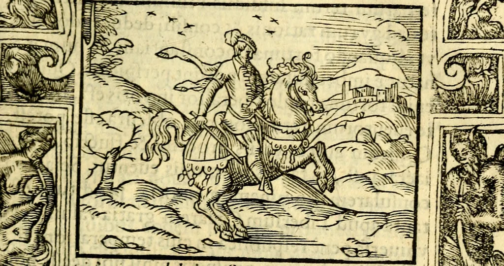 An illustration from Petri Costalij Pegma, : cum narrationibus philosophicis, 1555, leaf 272